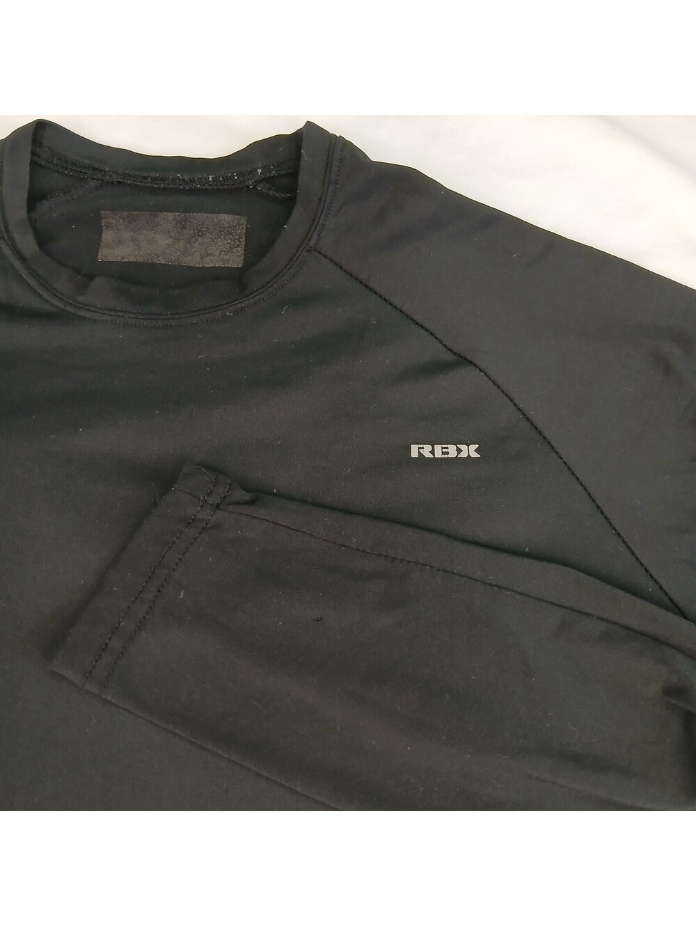 Active Men M Fleece Lined Thermal Long Sleeve Performance Shirt Black